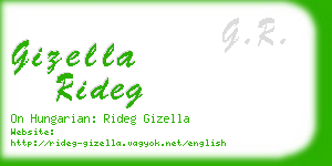 gizella rideg business card